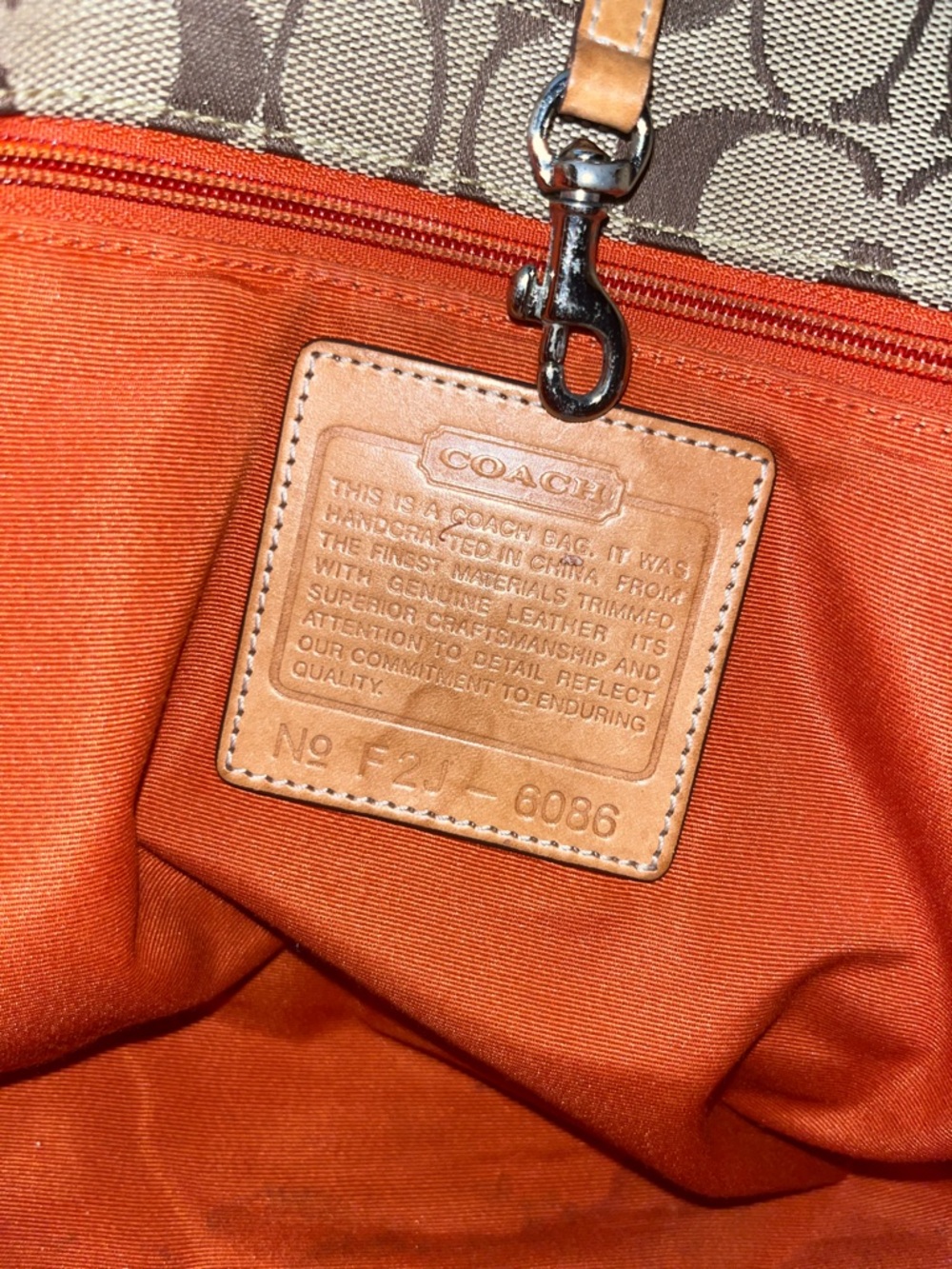 Coach Canvas Signature Tote in Brown and Tan - Picture 10 of 10